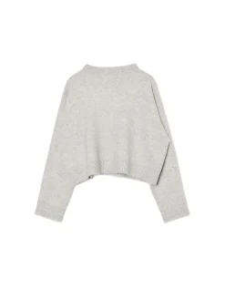 Fashion Cropp Gładki jasnoszary sweter jasnyszary