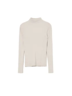Clearance Cropp Gładki sweter z półgolfem jasnyszary