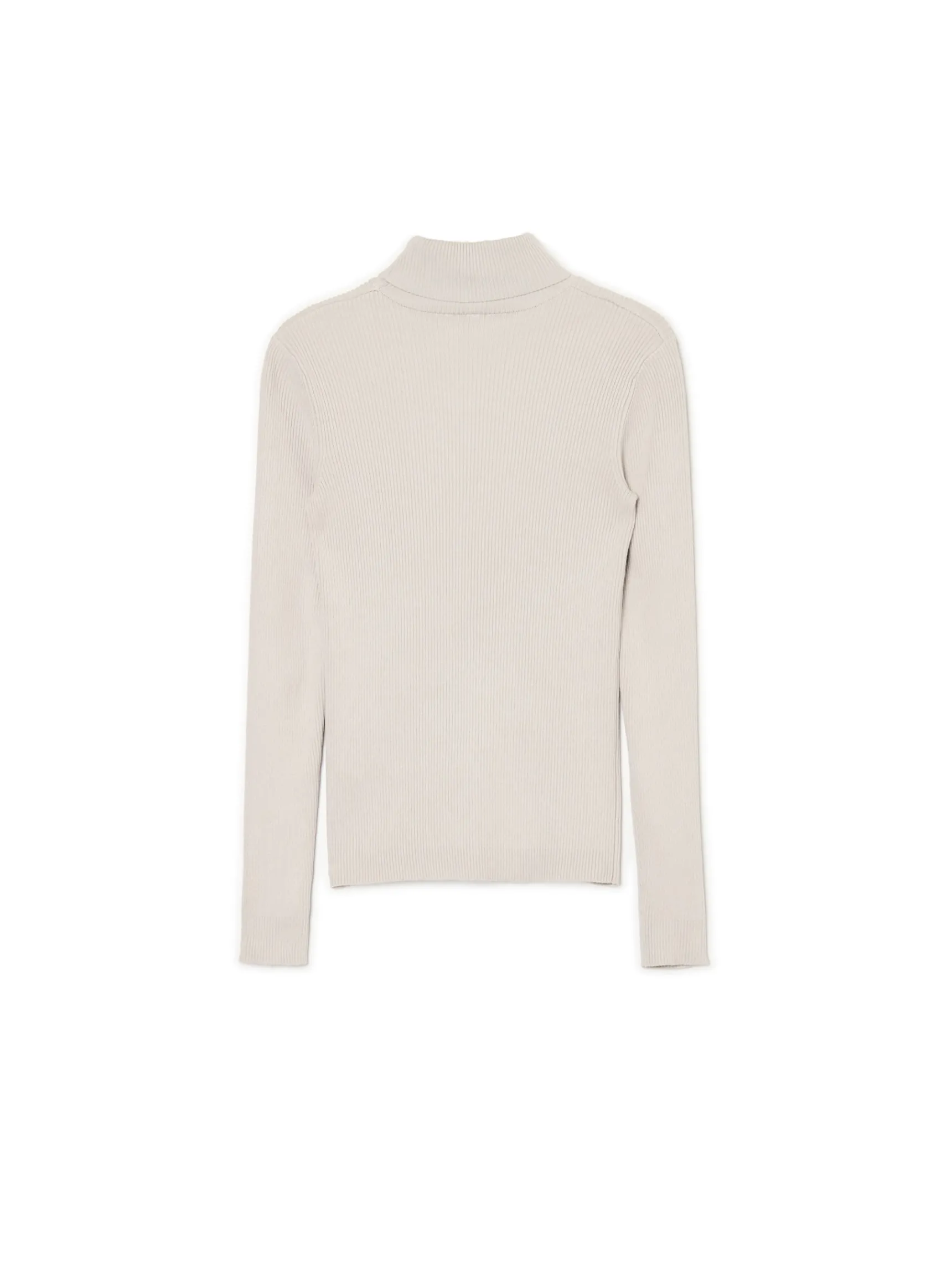 Clearance Cropp Gładki sweter z półgolfem jasnyszary