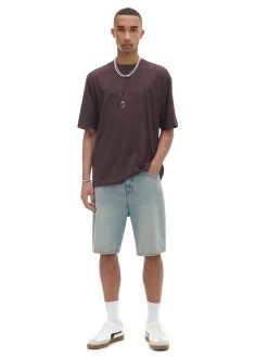 Discount Cropp Gładki T-shirt comfort brązowy