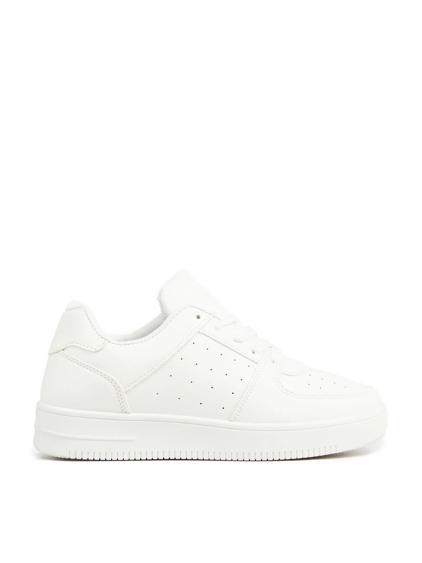 Online Cropp Gładkie białe sneakersy biały