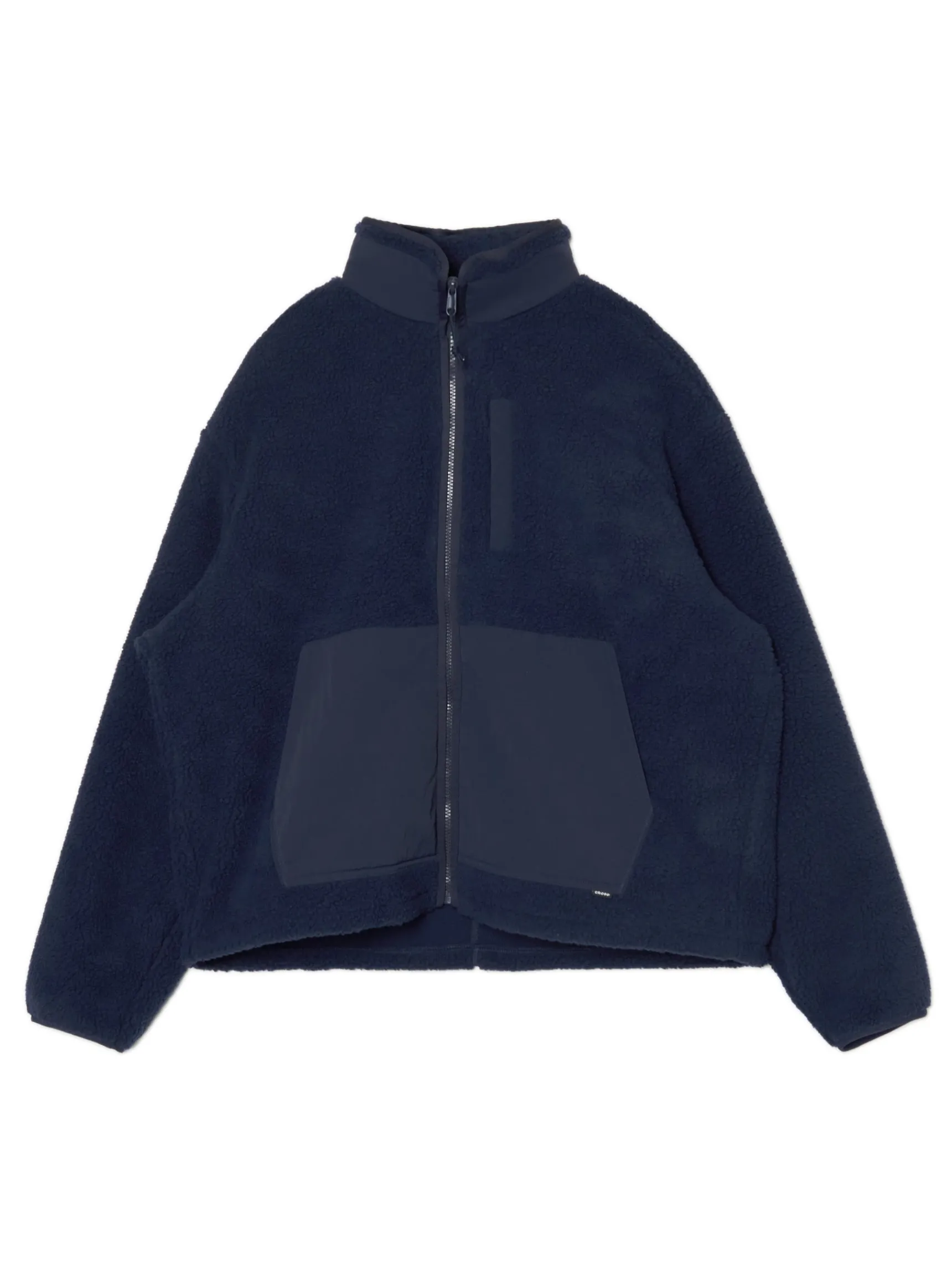 Discount Cropp Granatowa bluza sherpa surowygranatowy