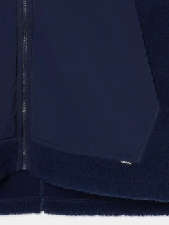 Discount Cropp Granatowa bluza sherpa surowygranatowy