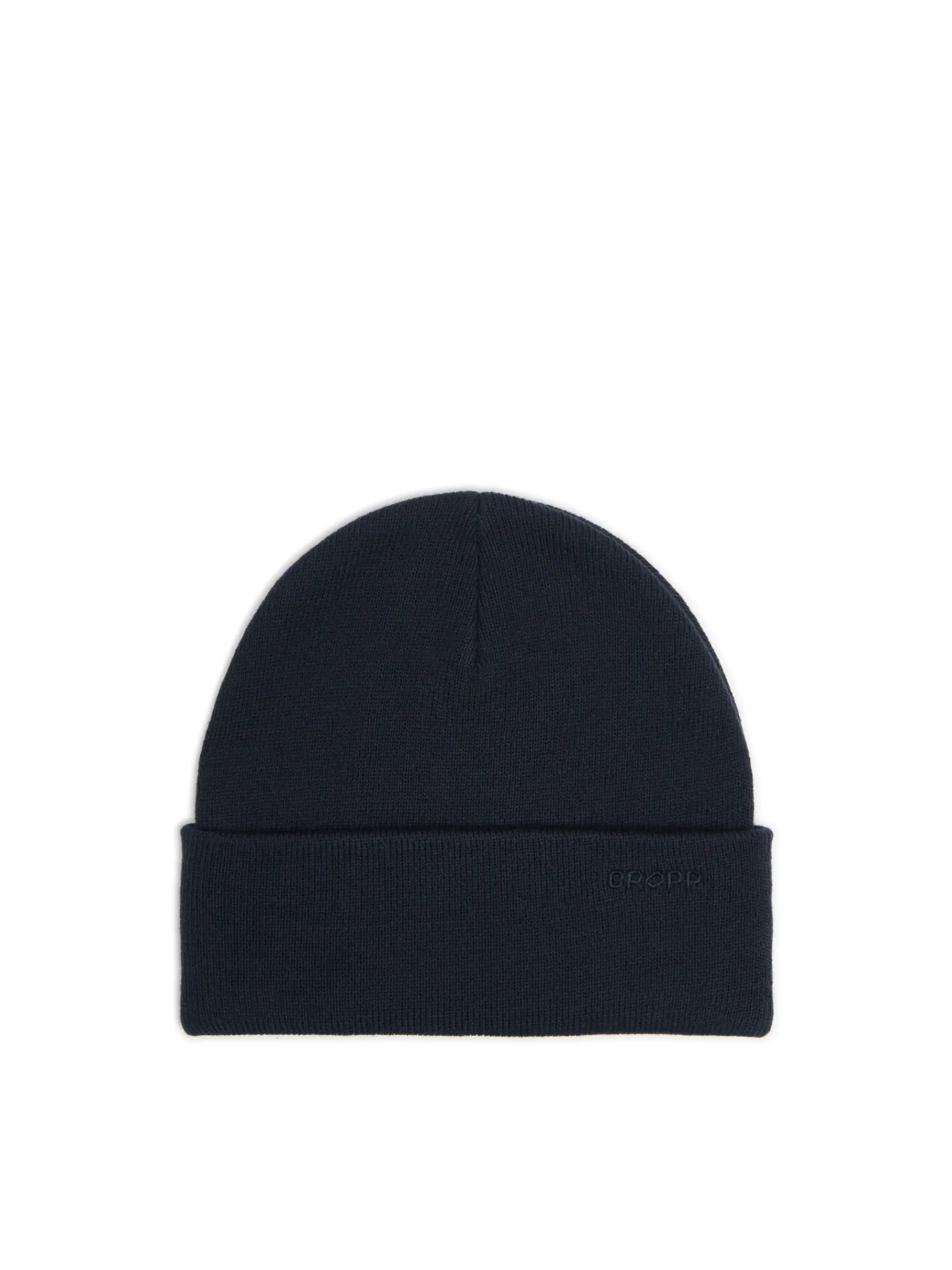 Fashion Cropp Granatowa czapka beanie z naszywką granatowy