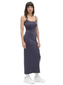Fashion Cropp Granatowa sukienka maxi szary