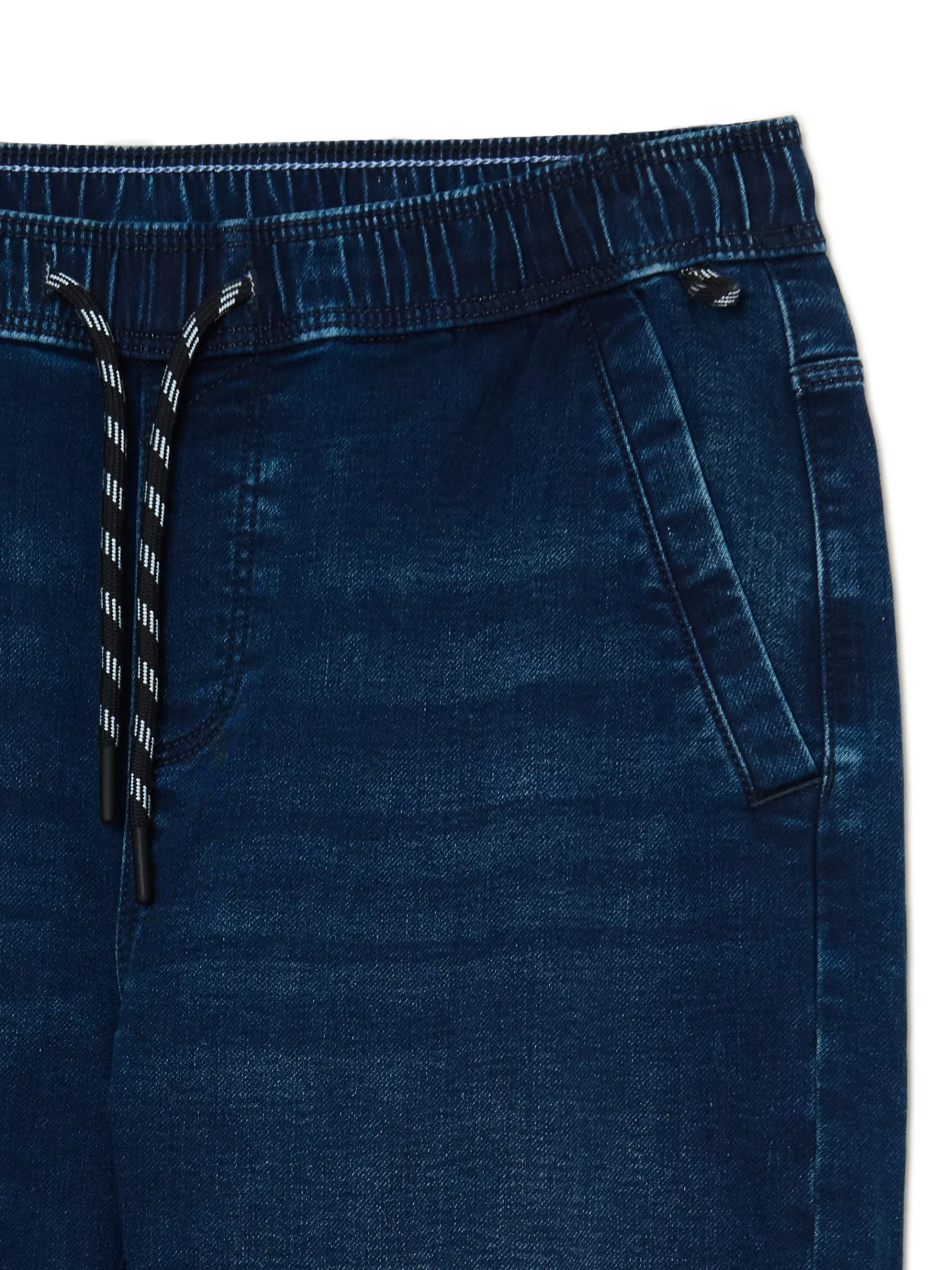 Online Cropp Granatowe jeansowe joggery regular surowygranatowy