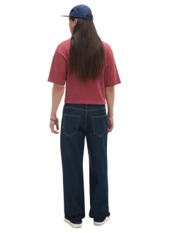 Fashion Cropp Granatowe jeansy baggy surowygranatowy