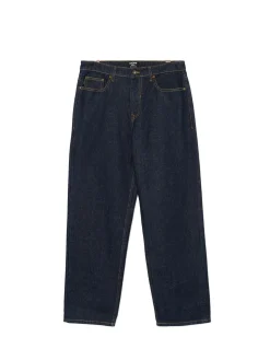 Fashion Cropp Granatowe jeansy baggy surowygranatowy