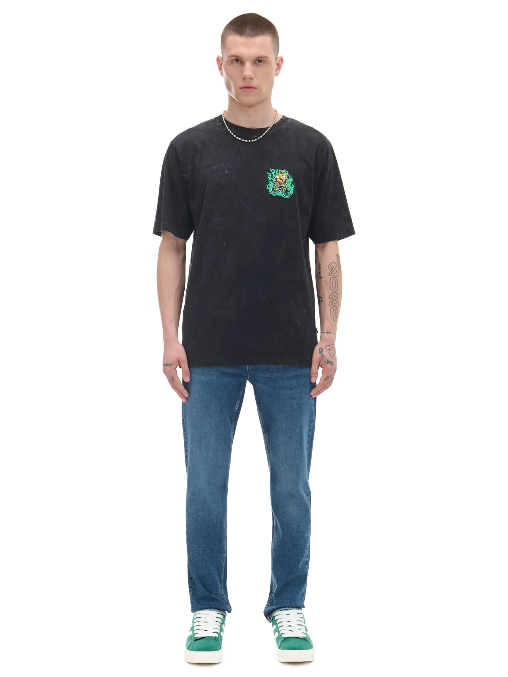 Outlet Cropp Granatowe jeansy slim granatowy