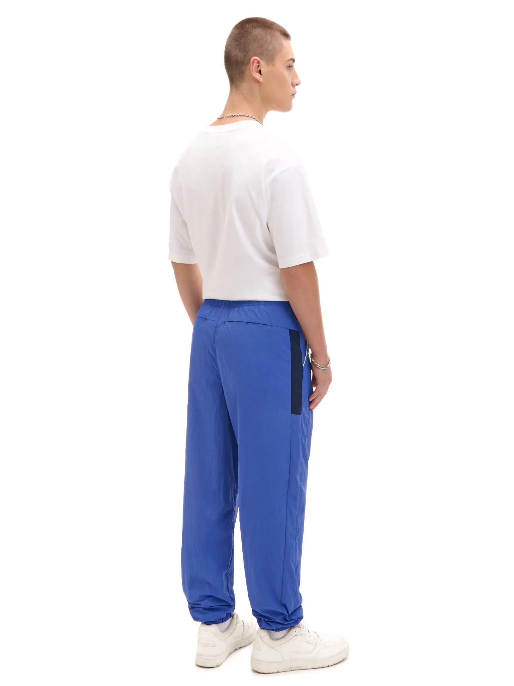 New Cropp Granatowe spodnie joggery basic niebieski