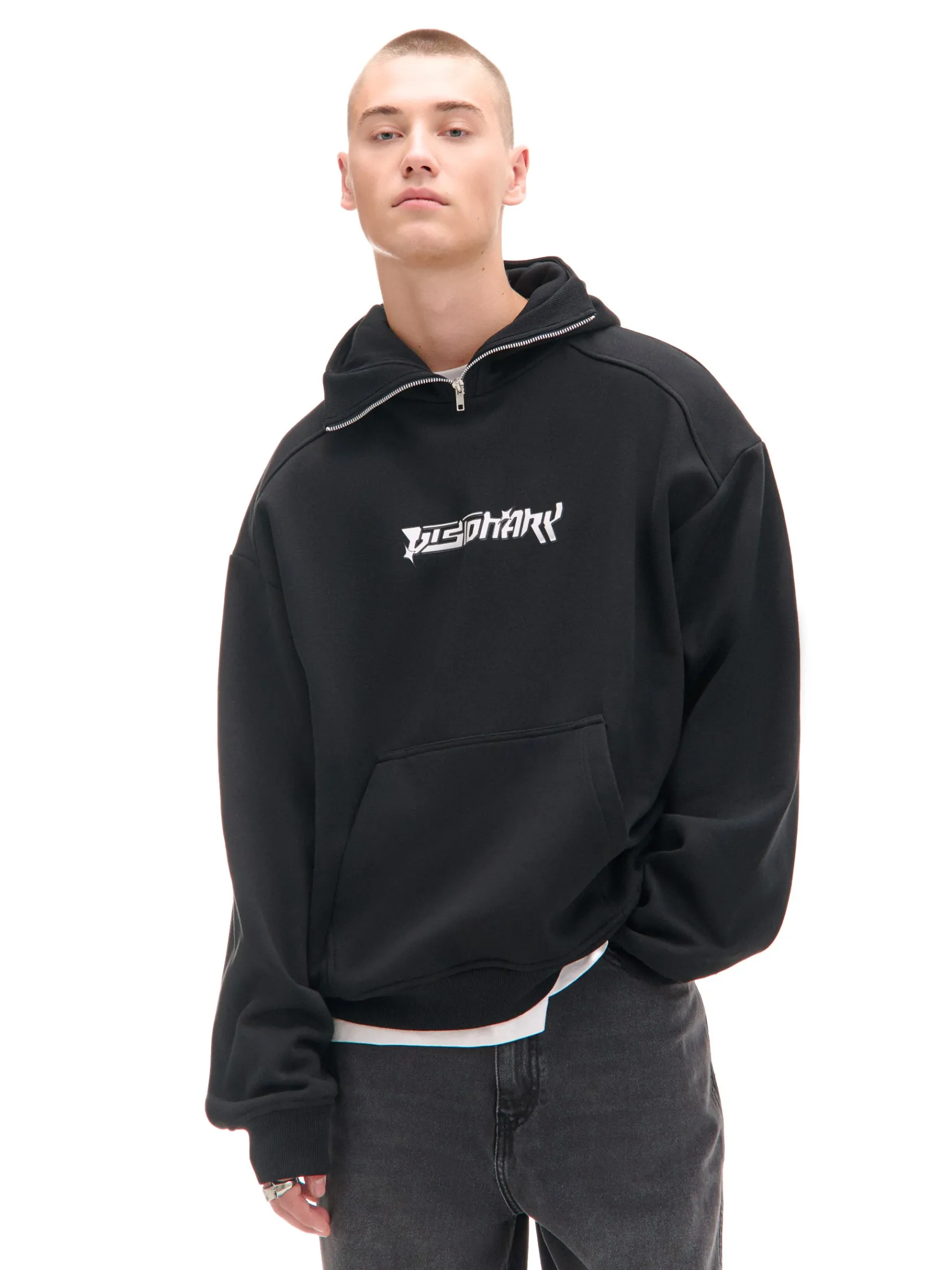 Online Cropp Gruba bluza z kapturem czarny