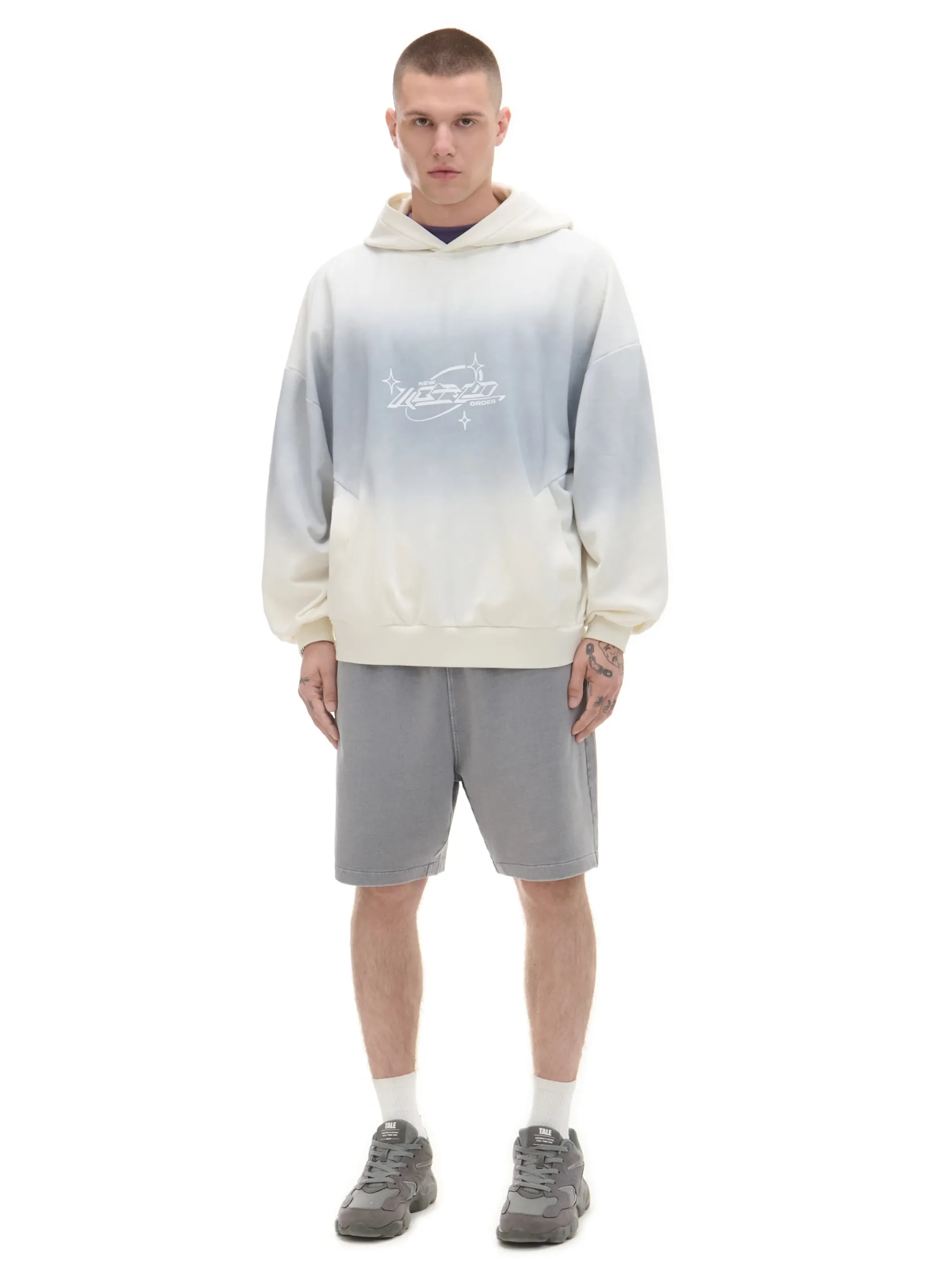 Hot Cropp Jasna bluza boxy z kapturem kremowy