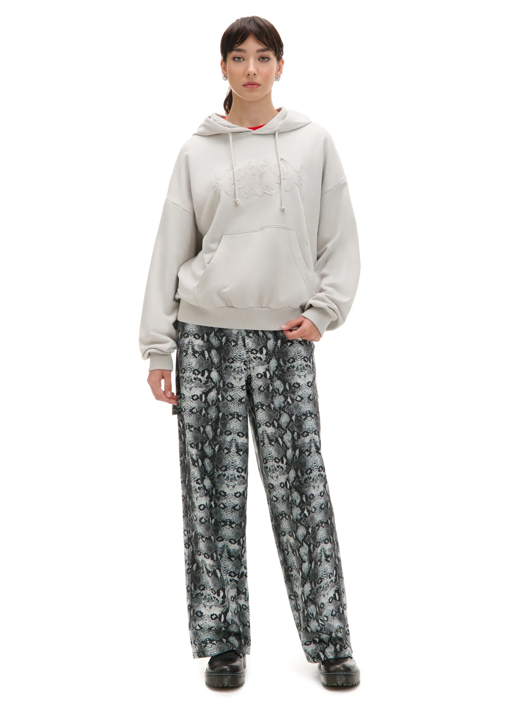 Discount Cropp Jasna bluza z aplikacją UNISEX jasnyszary