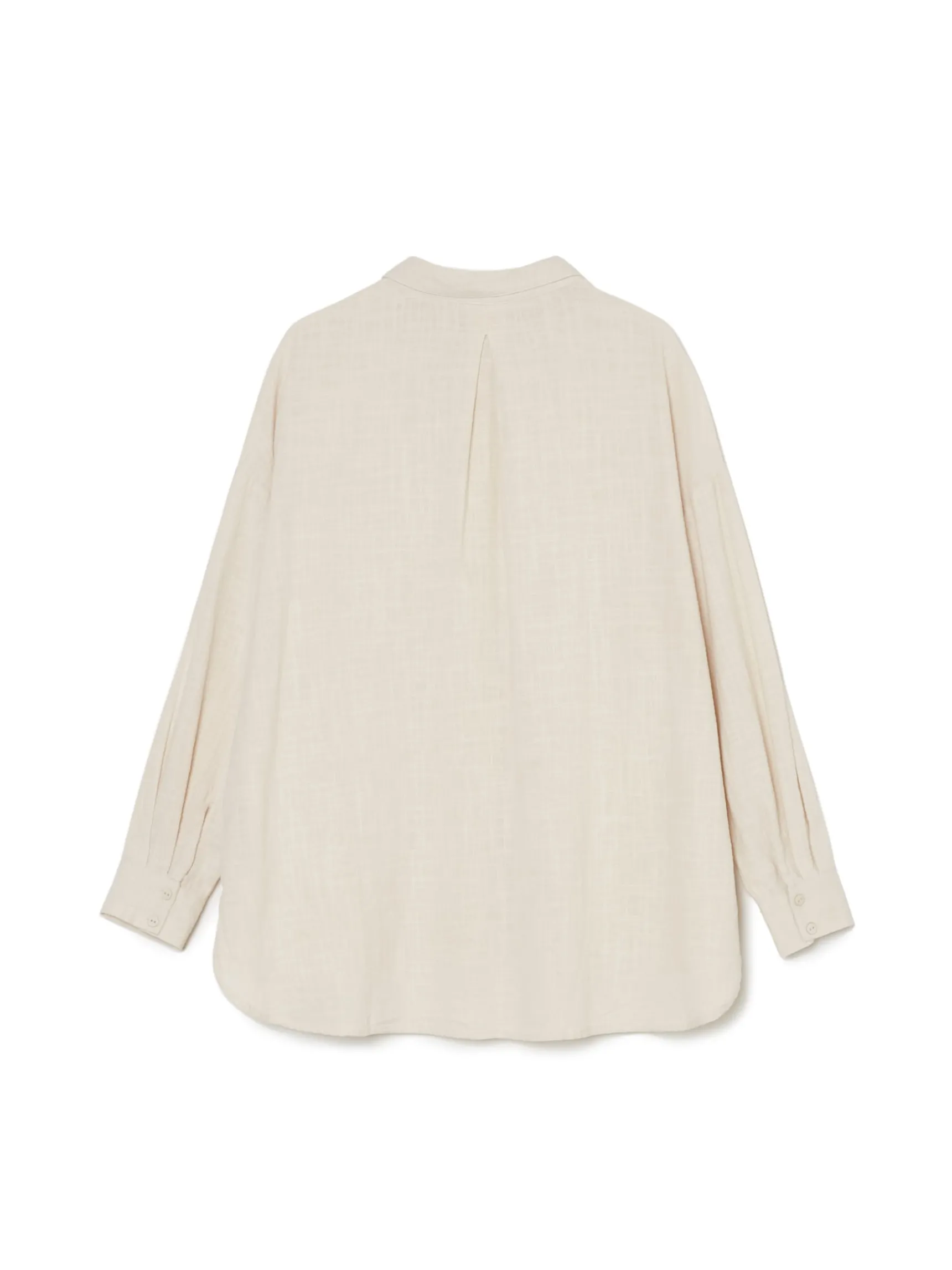 Discount Cropp Jasna koszula oversize z rustykalną strukturą beżowy