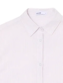 Sale Cropp Jasna koszula w paski beżowy