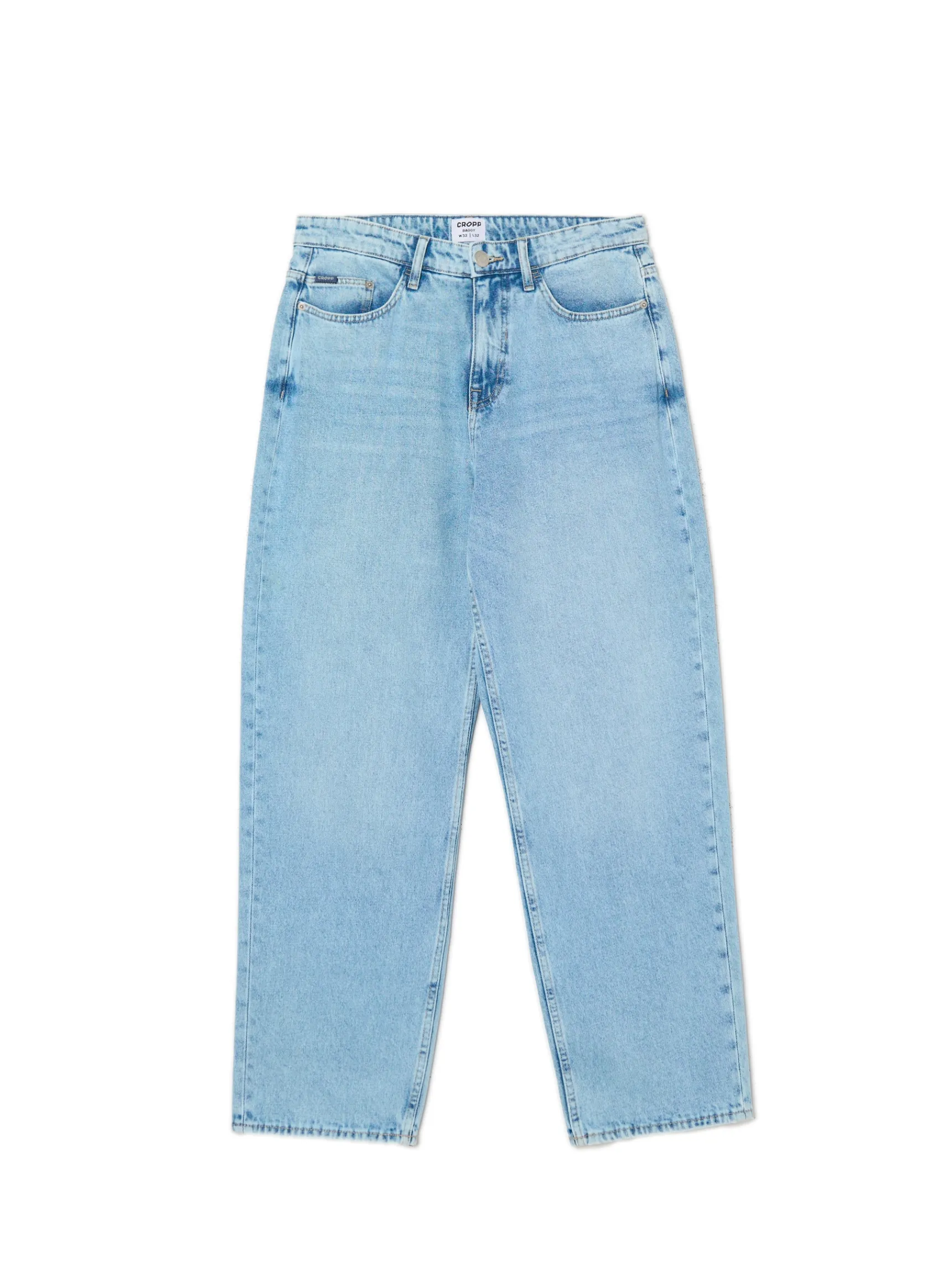 Fashion Cropp Jasne jeansy baggy niebieski