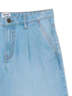 Online Cropp Jasne jeansy balloon baggy niebieski