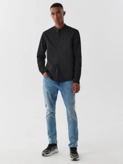 Online Cropp Jasne jeansy carrot niebieski