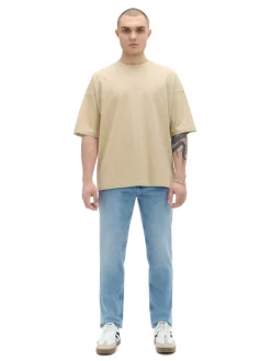 Outlet Cropp Jasne jeansy comfort niebieski