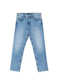 Outlet Cropp Jasne jeansy comfort niebieski