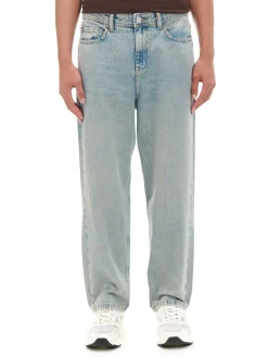 Sale Cropp Jasne jeansy loose niebieski