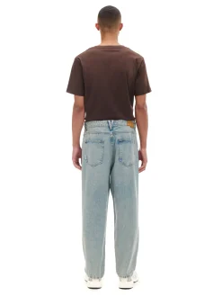 Sale Cropp Jasne jeansy loose niebieski
