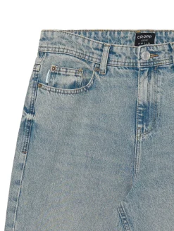 Sale Cropp Jasne jeansy loose niebieski