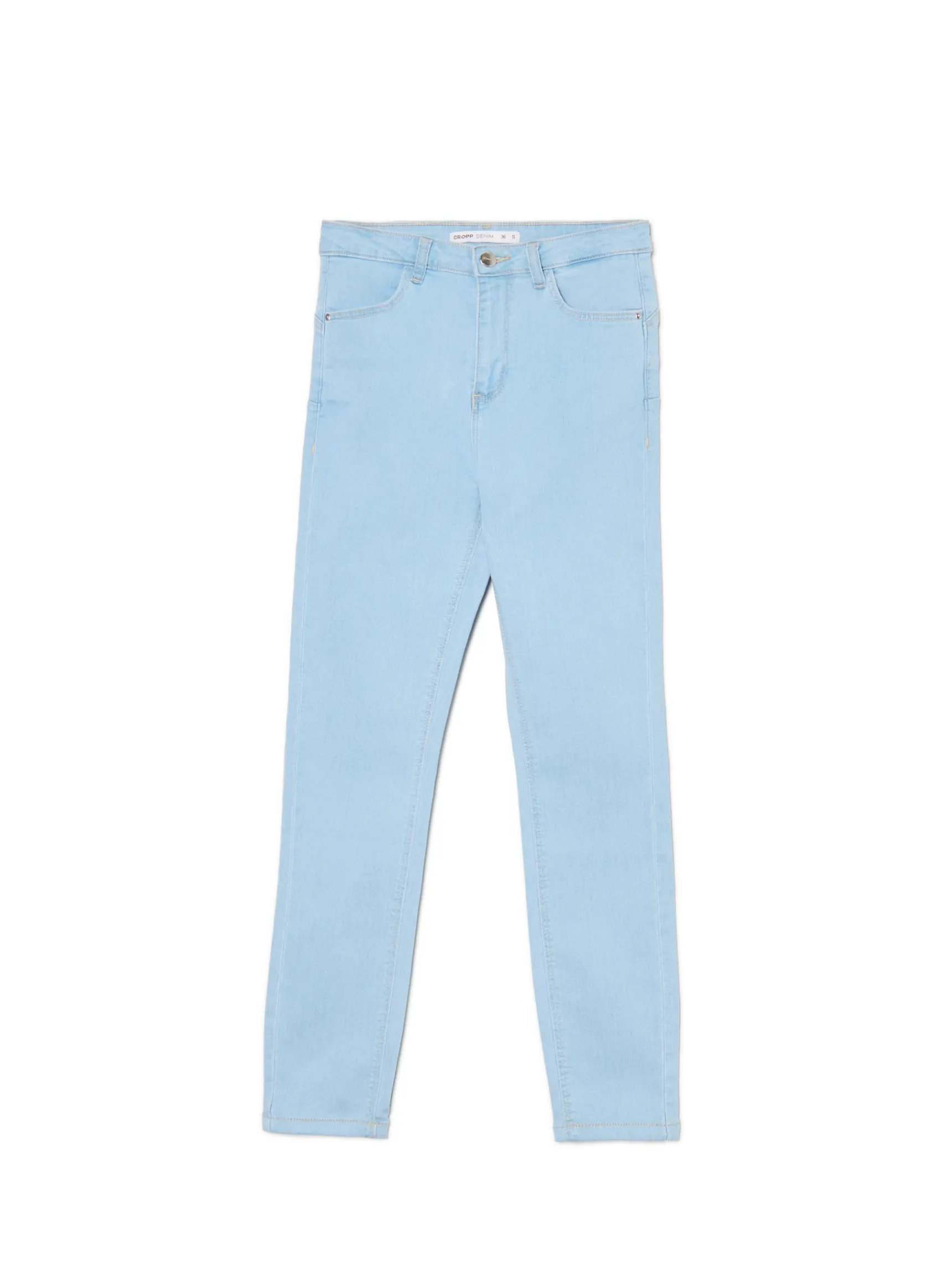 Sale Cropp Jasne jeansy push up PETITE niebieski