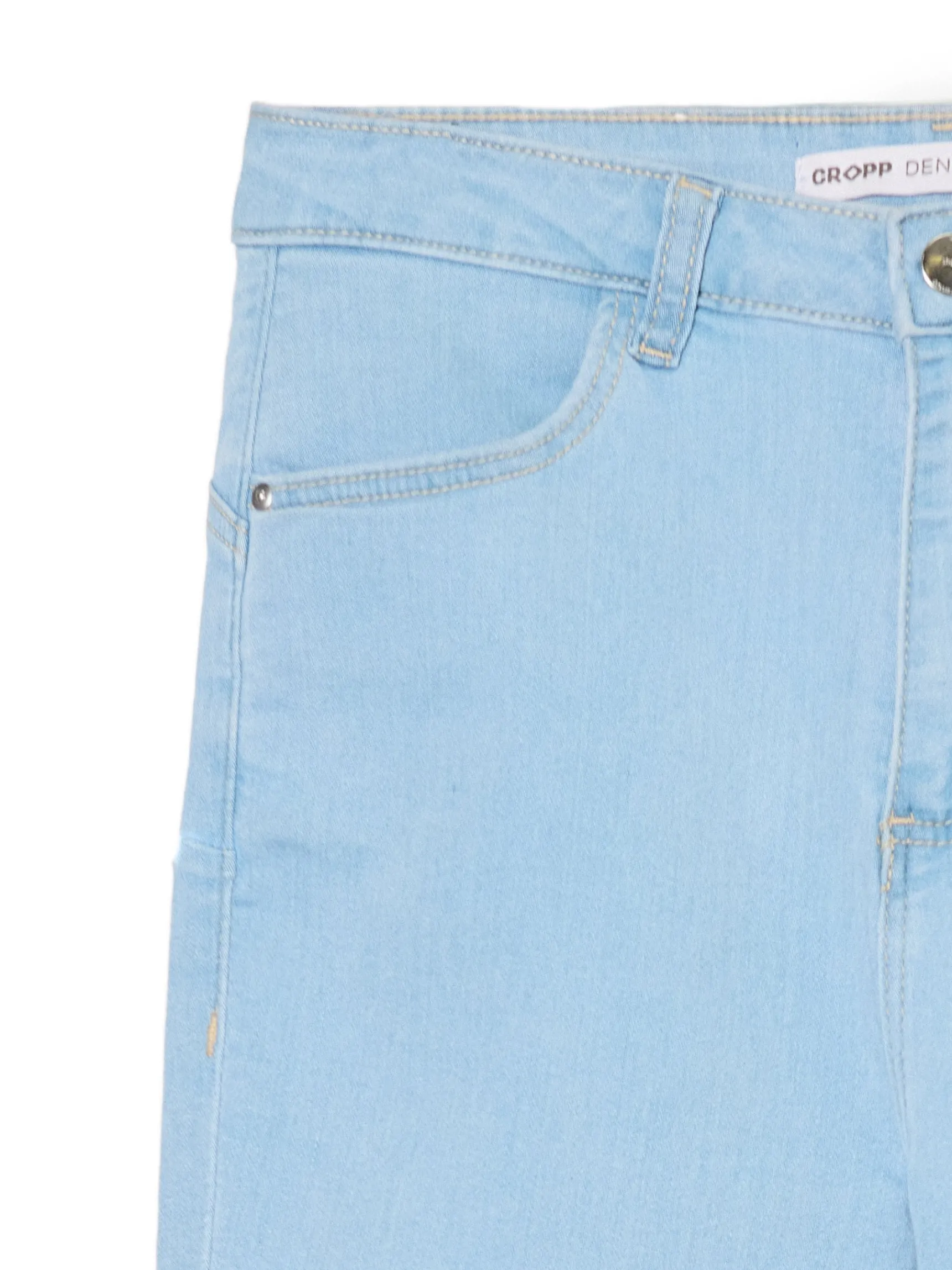 Sale Cropp Jasne jeansy push up PETITE niebieski