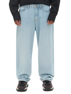 Fashion Cropp Jasne jeansy relaxed niebieski