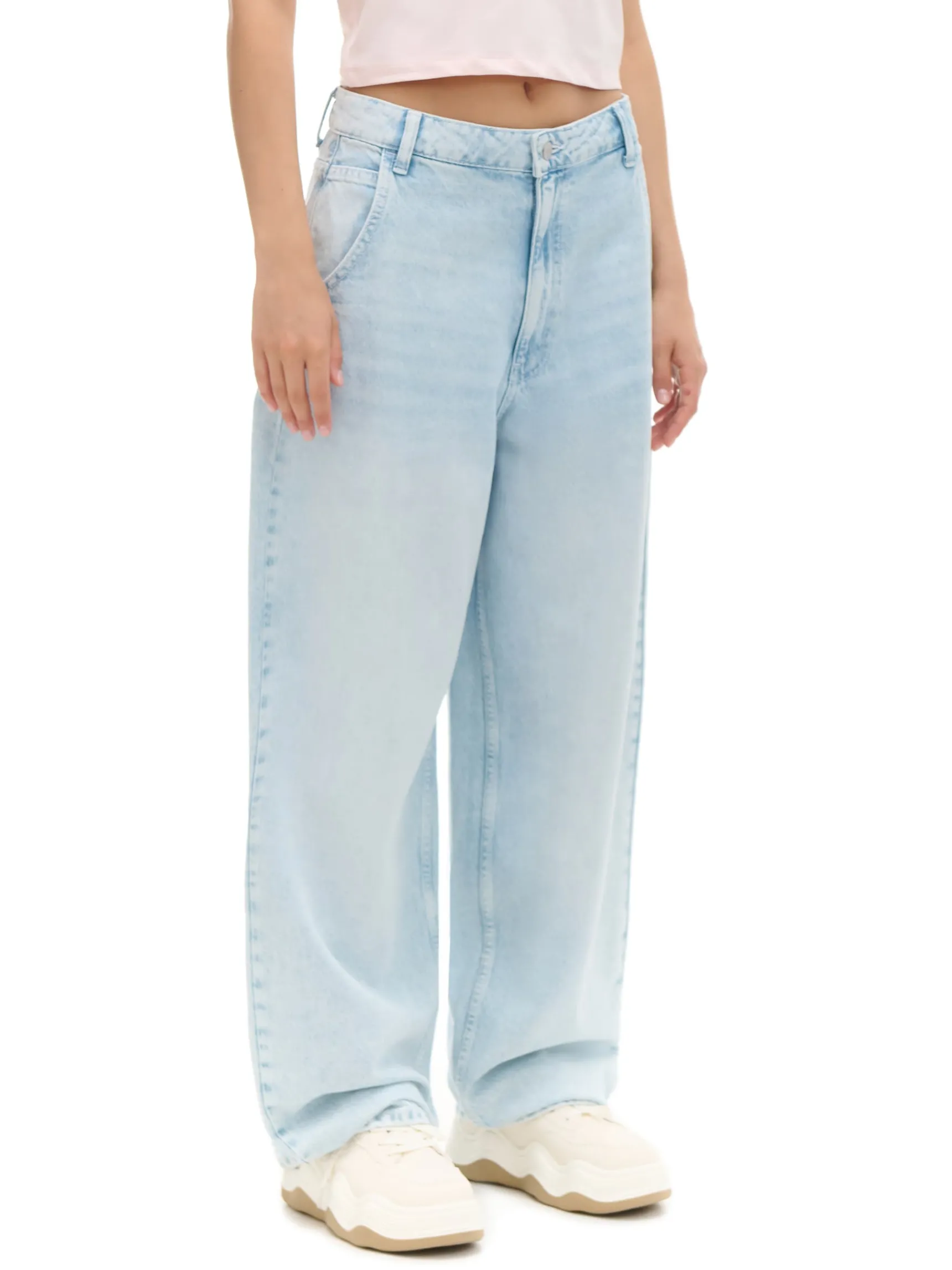 Outlet Cropp Jasne jeansy skater błękitny