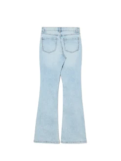 Best Cropp Jasne jeansy skinny flare niebieski