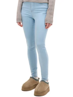 Fashion Cropp Jasne jeansy skinny push up niebieski