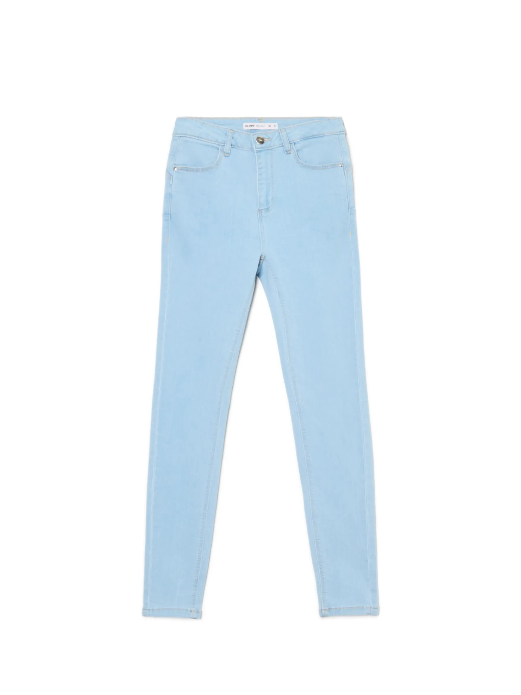 Fashion Cropp Jasne jeansy skinny push up niebieski