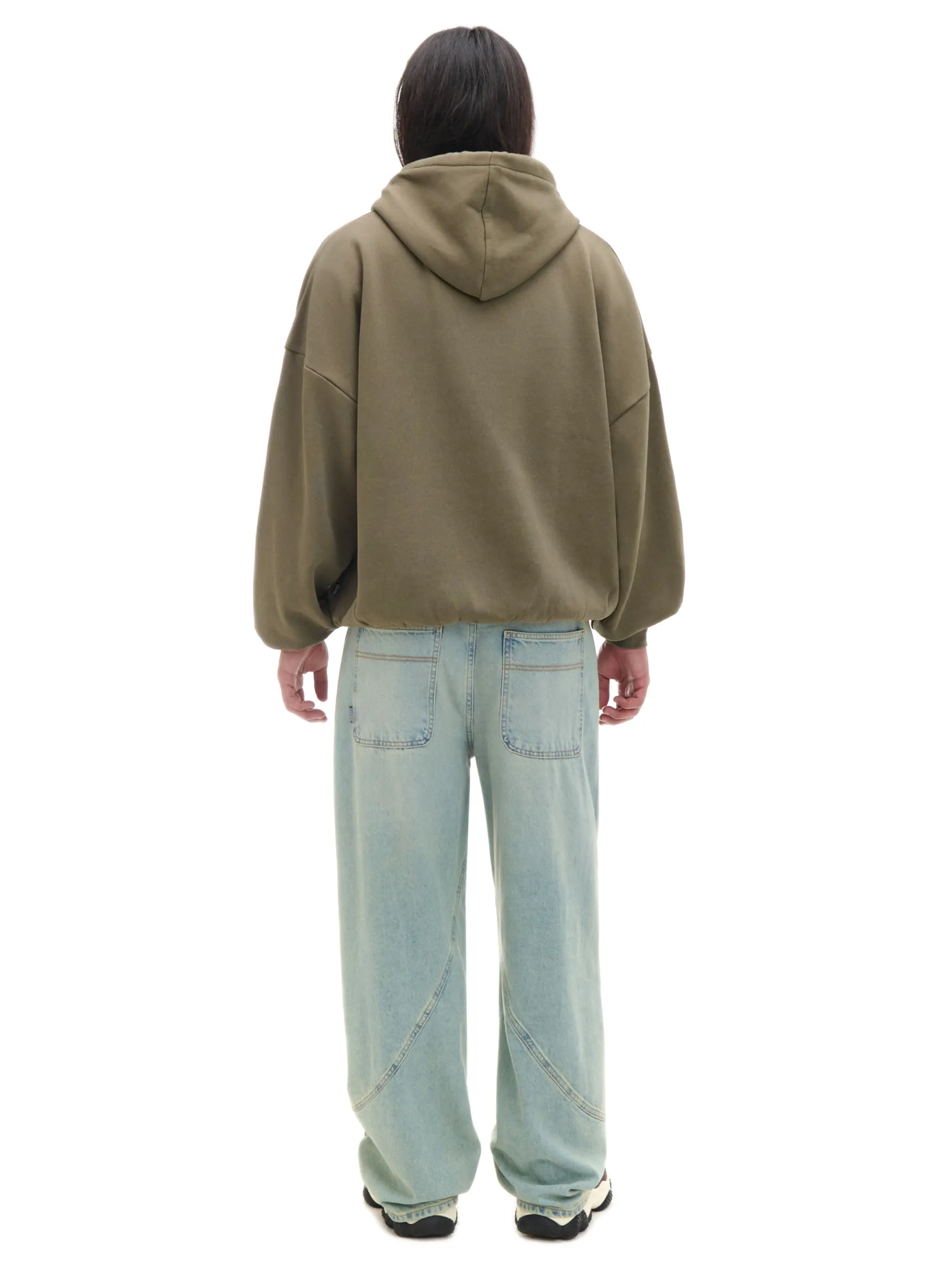 Best Cropp Jasne jeansy super baggy niebieski