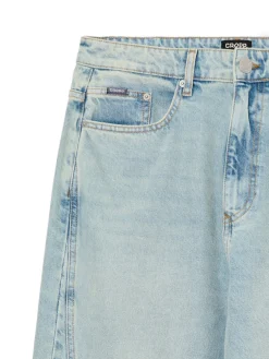 Best Cropp Jasne jeansy super baggy niebieski