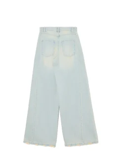 New Cropp Jasne jeansy wide leg niebieski