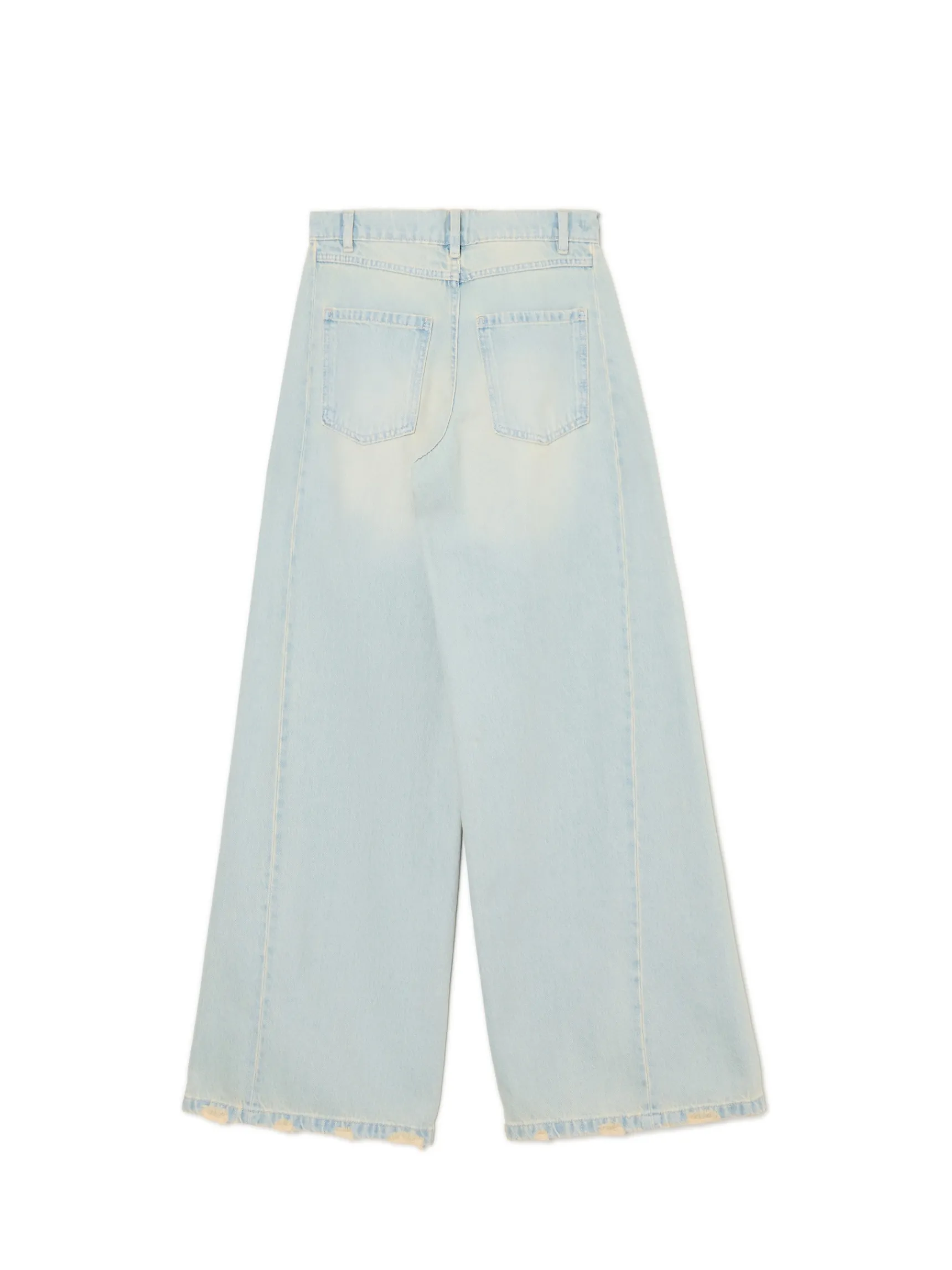 New Cropp Jasne jeansy wide leg niebieski