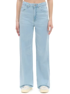 Best Cropp Jasne jeansy wide leg niebieski
