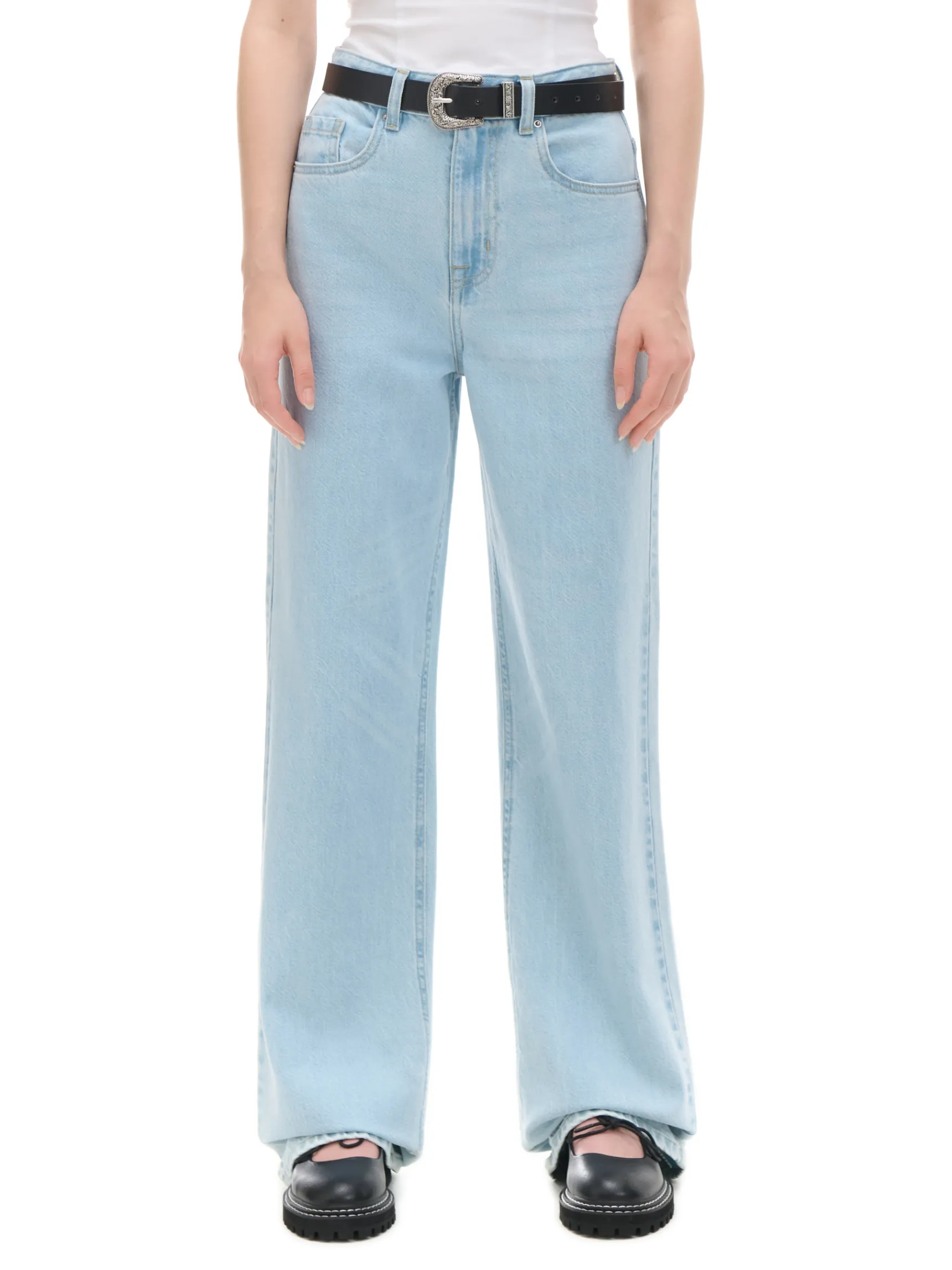 Fashion Cropp Jasne jeansy wide leg TALL niebieski