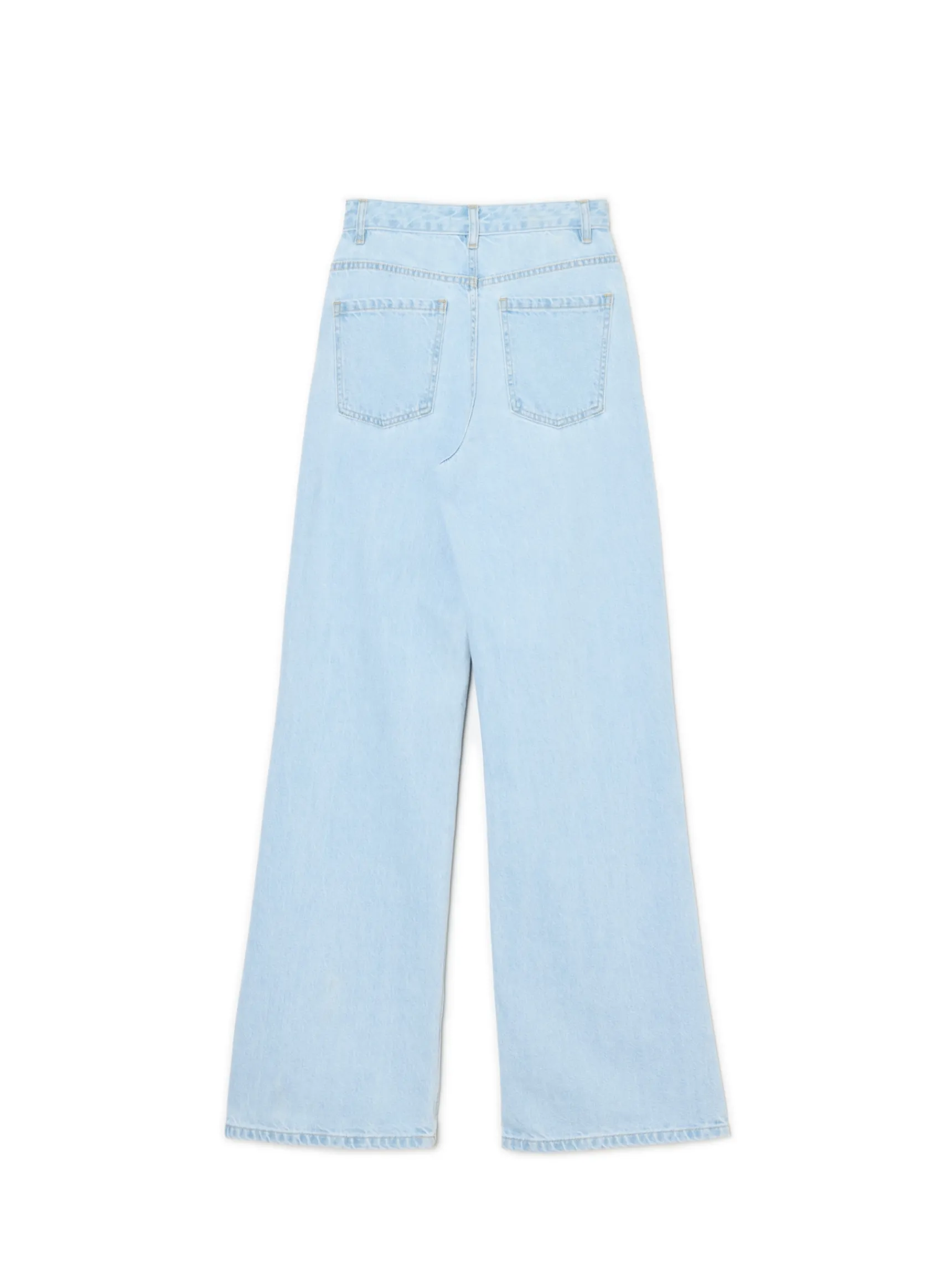 Fashion Cropp Jasne jeansy wide leg TALL niebieski