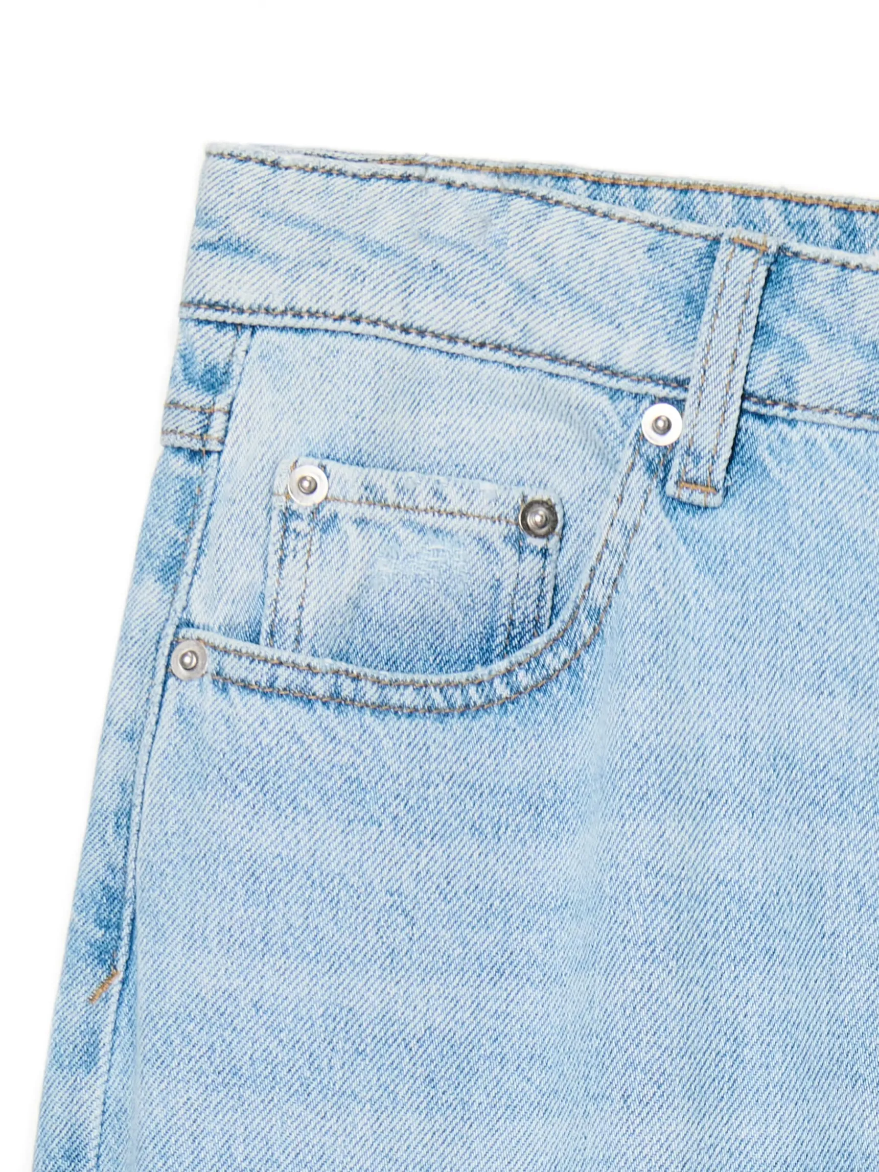 Best Cropp Jasnoe jeansy baggy niebieski