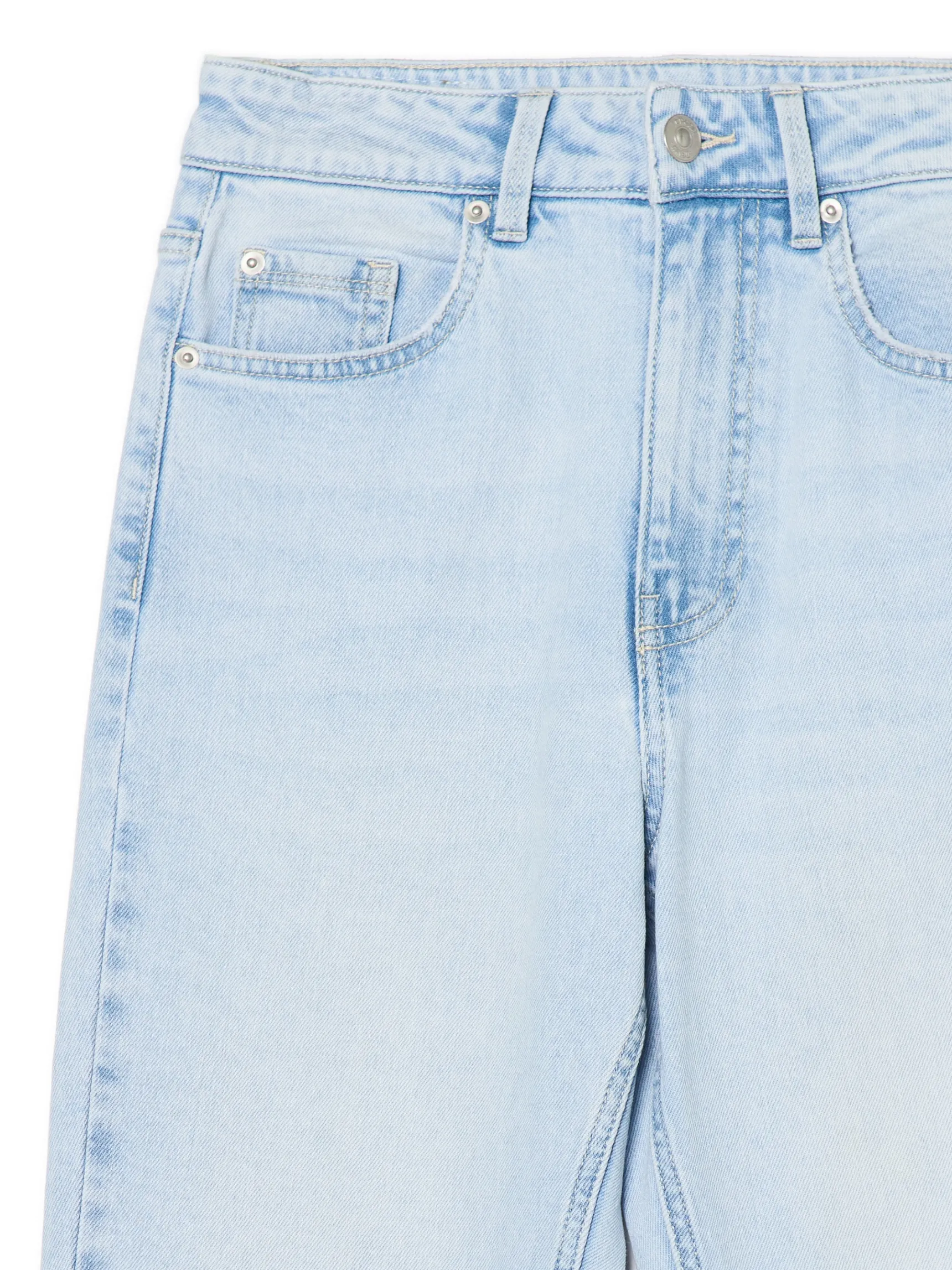 Online Cropp Jasnoe jeansy mom slim TALL niebieski