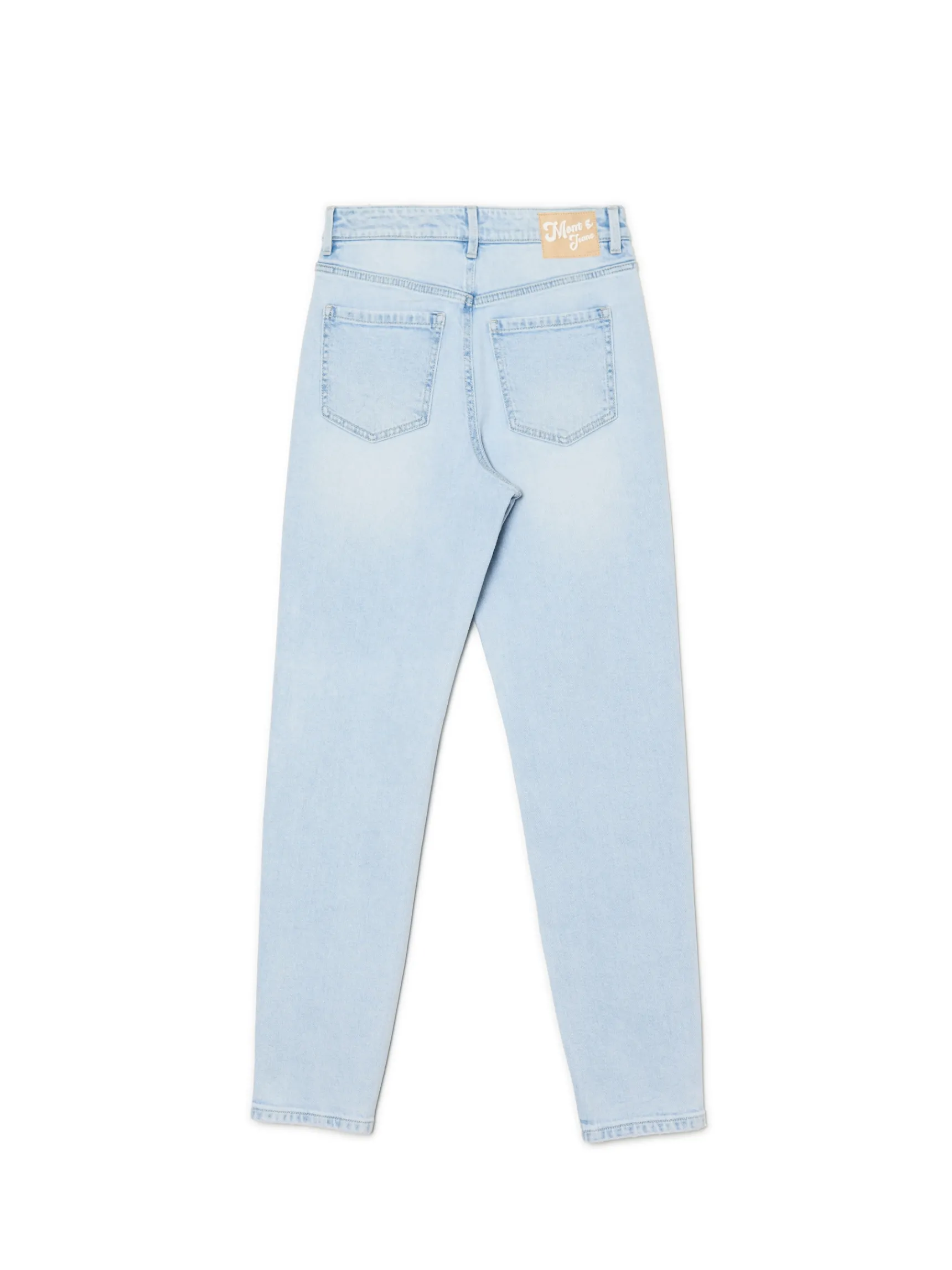 Online Cropp Jasnoe jeansy mom slim TALL niebieski