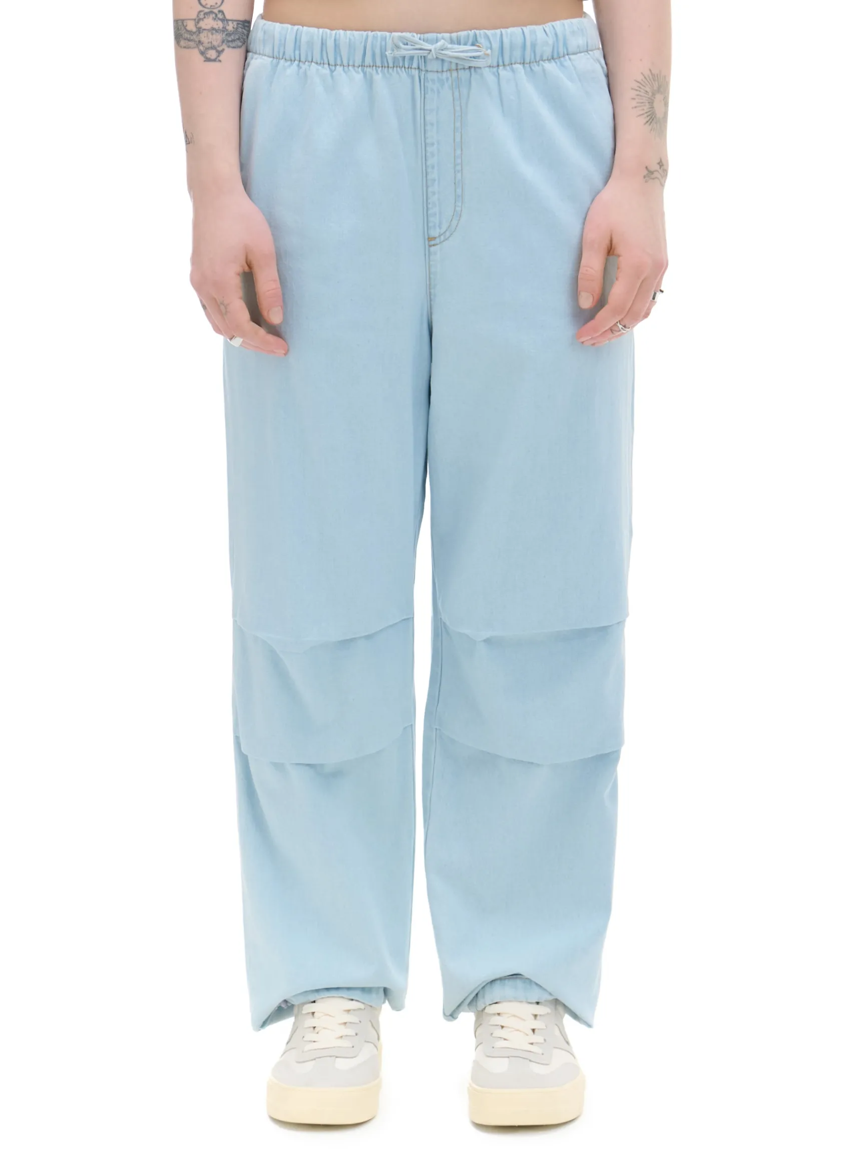 New Cropp Jasnoe jeansy parachute niebieski