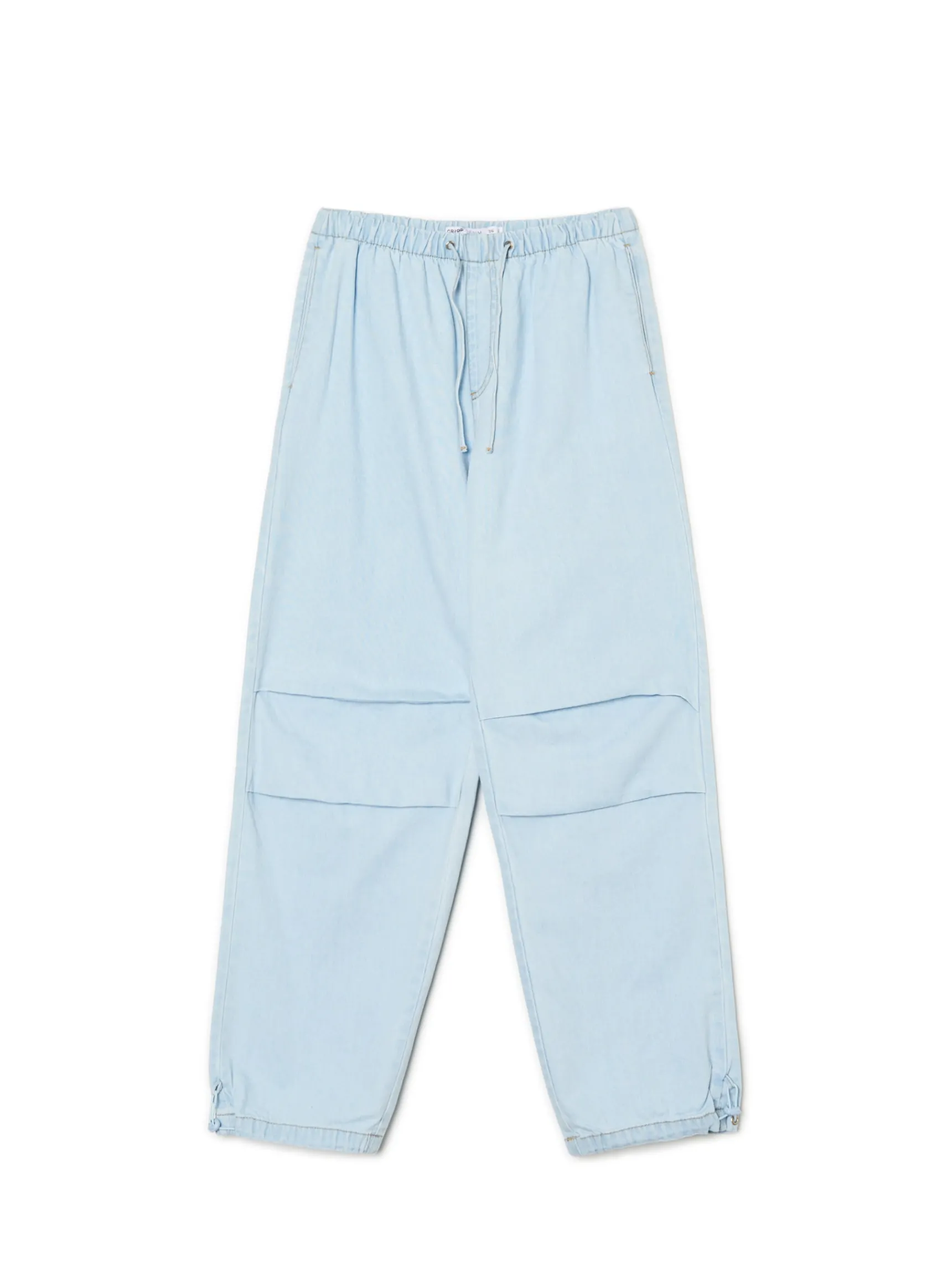 New Cropp Jasnoe jeansy parachute niebieski