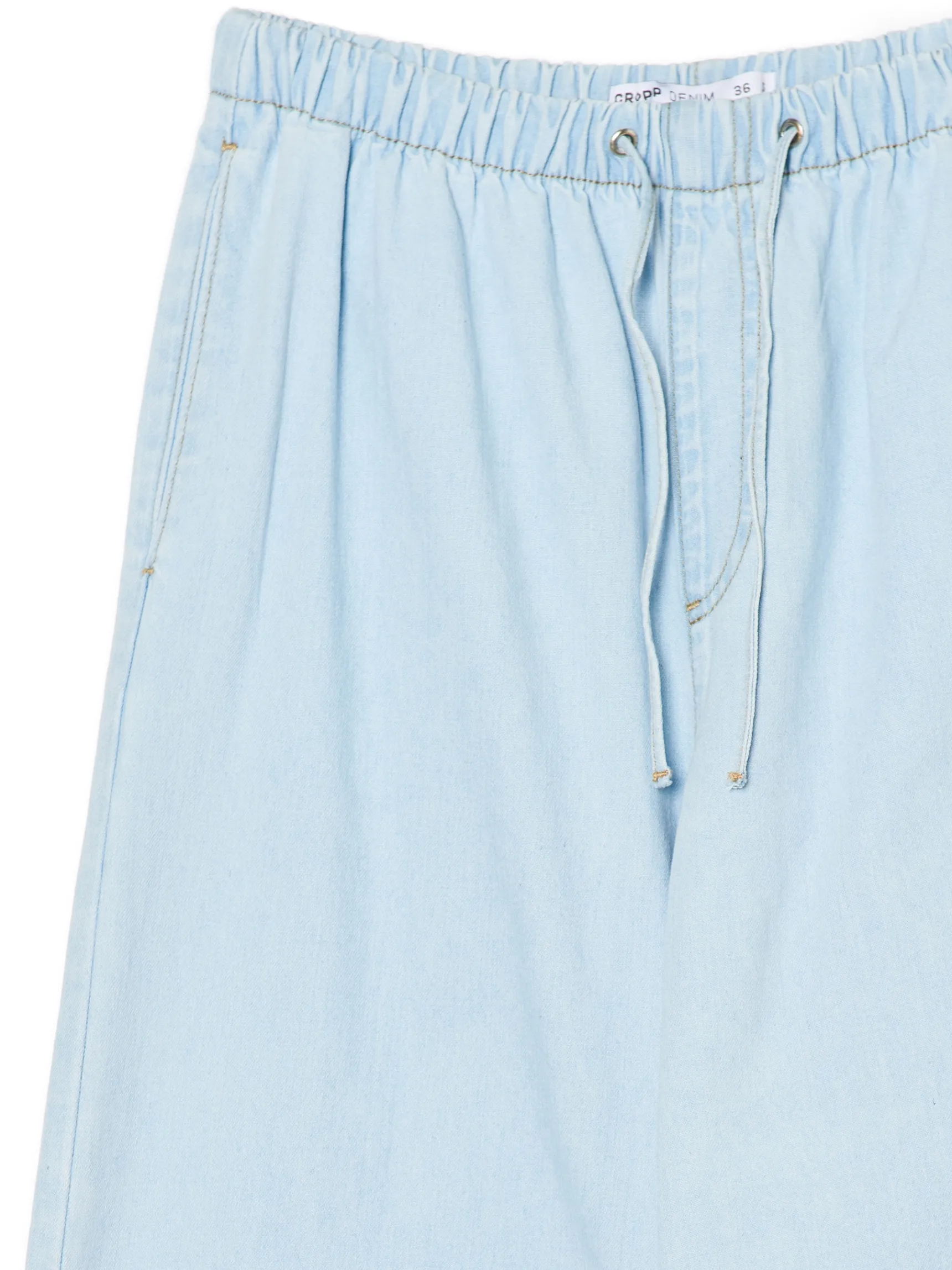 New Cropp Jasnoe jeansy parachute niebieski