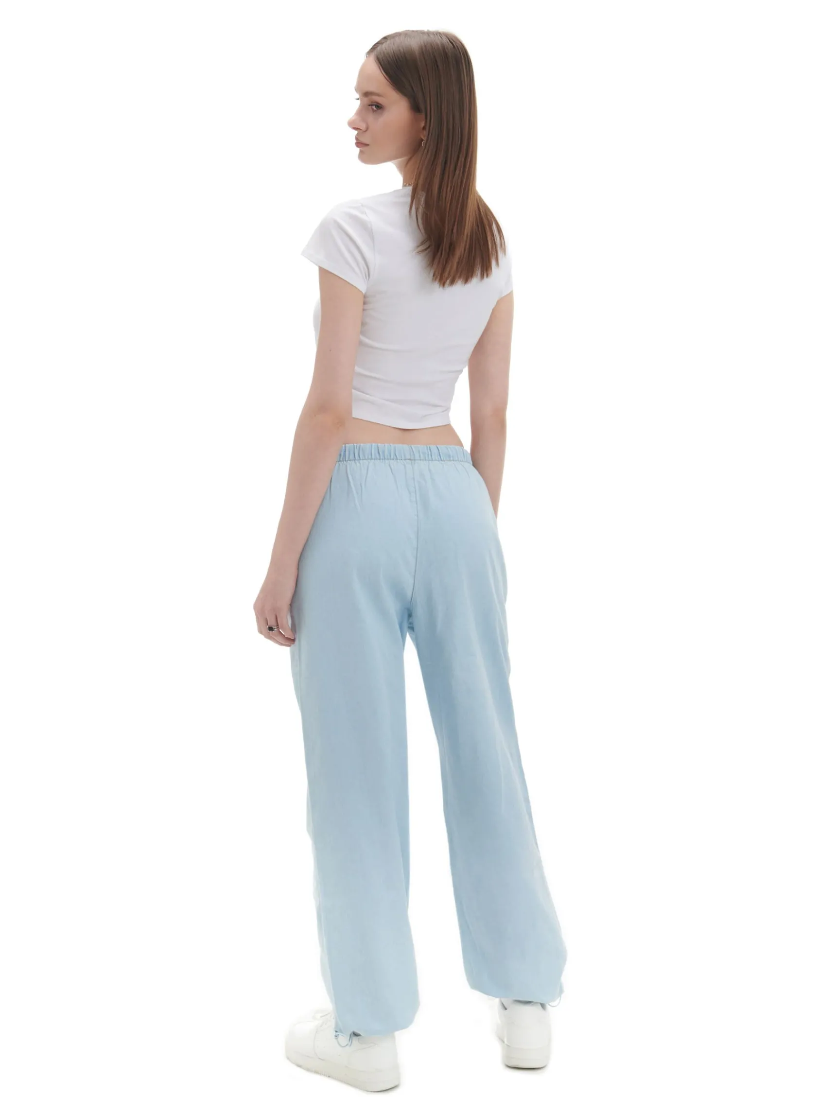 New Cropp Jasnoe jeansy parachute niebieski