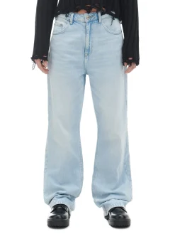 Clearance Cropp Jasnoe jeansy wide leg niebieski