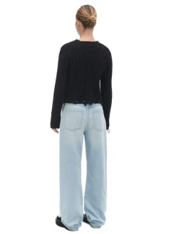Clearance Cropp Jasnoe jeansy wide leg niebieski